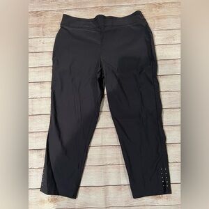 Worthington Woman ankle stretch black pants with emblished ankle size 1X